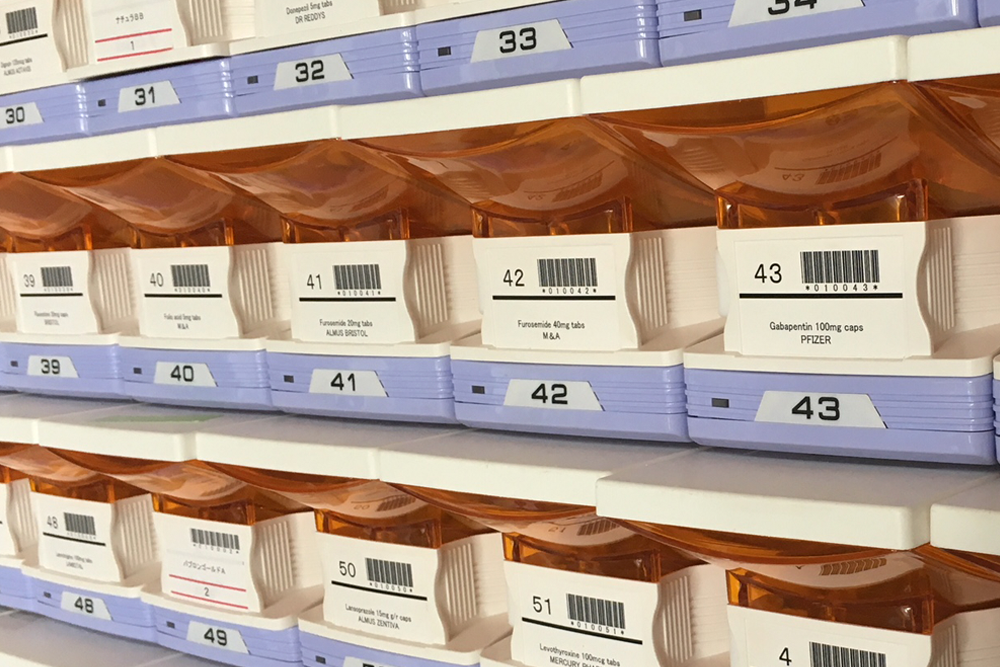 Canisters del SPD automatizado para farmacia