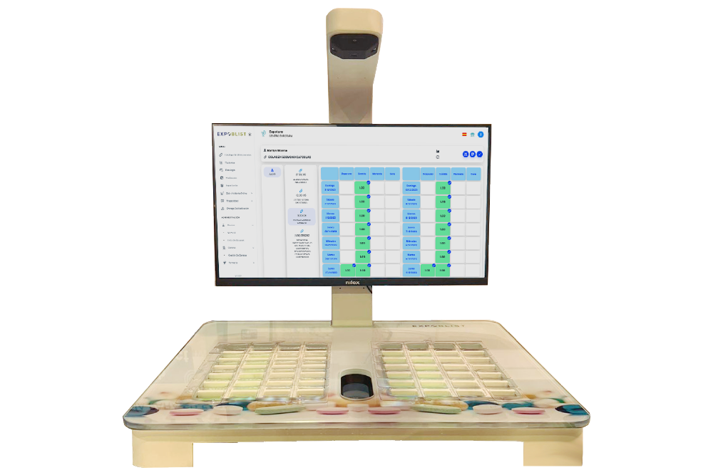 parte frontal de la máquina SPD semiautomatica Expoblist