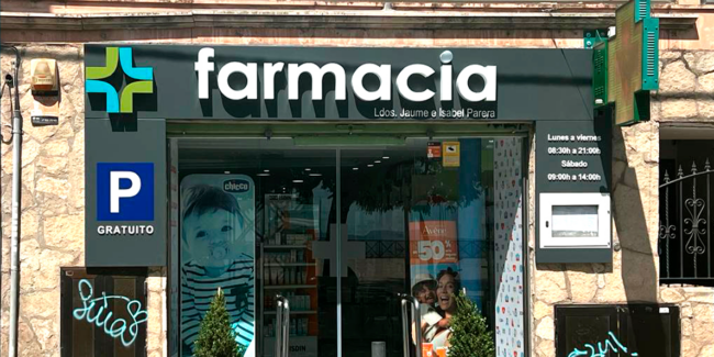 rotulo de farmacia imagen de un rotulo de farmacia para identificar el artículo como registrar el nombre de la farmacia
