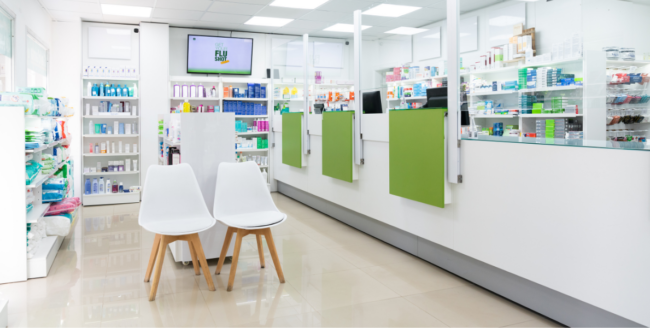 imagen del interior de una farmacia