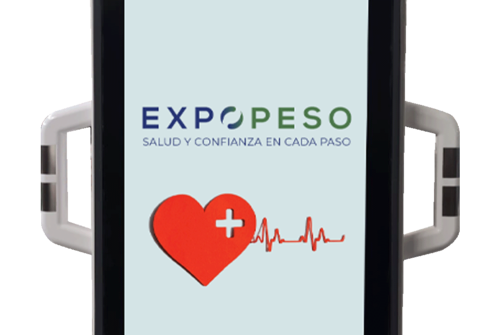 Imagen de la pantalla de la báscula para farmacia ExpoPeso X2