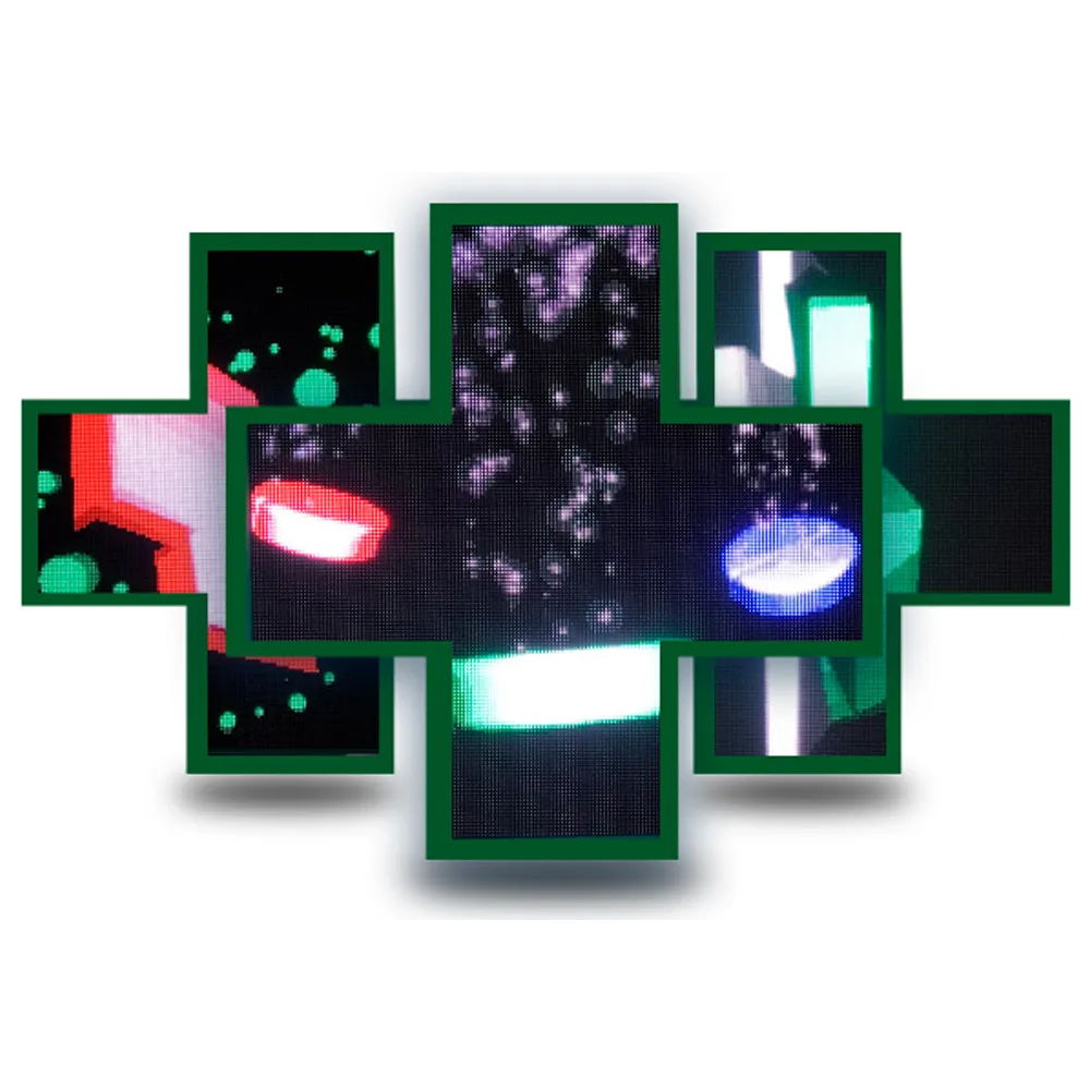 cruz de farmacia de 120x120cm orion