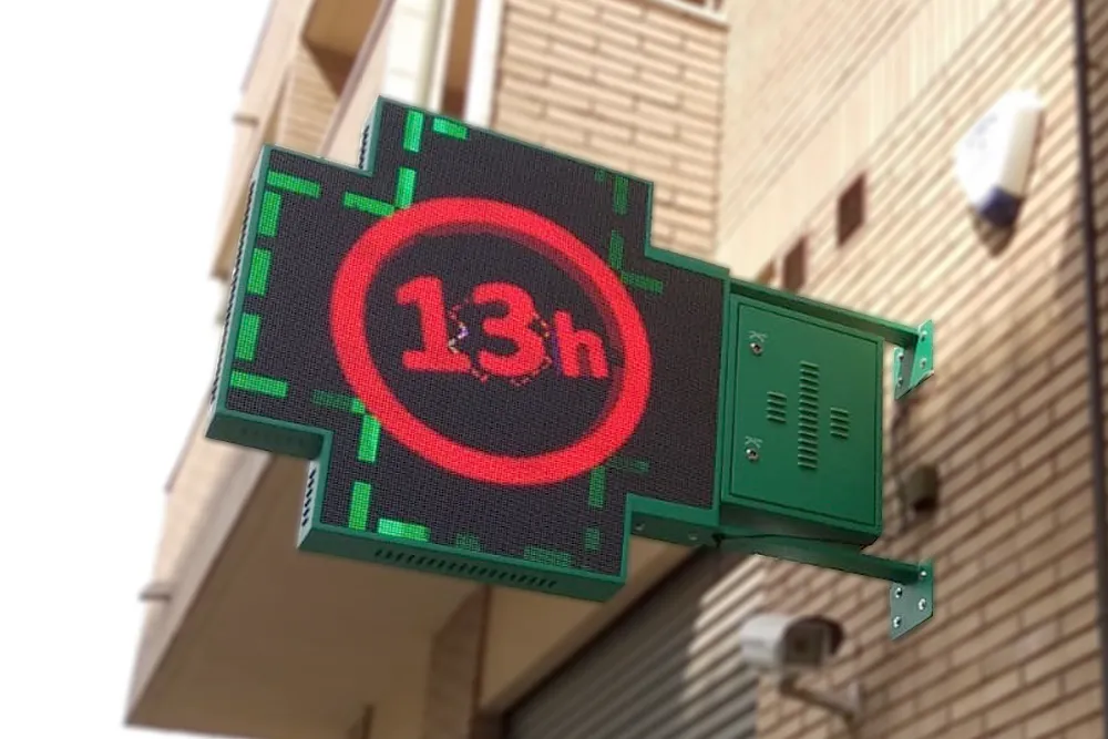 imagen de la cruz de farmacia sirius